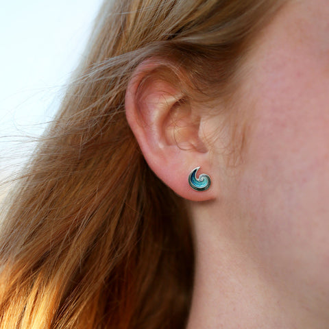 Breckon Small Stud Earrings in Sterling Silver by Sheila Fleet Jewellery