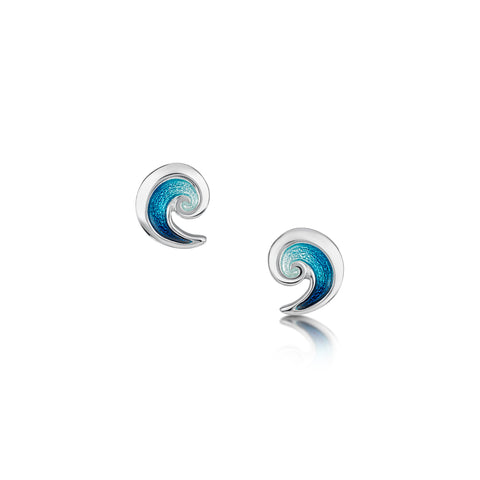 Breckon Small Stud Earrings in Sterling Silver by Sheila Fleet Jewellery
