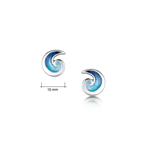 Breckon Small Stud Earrings in Pentland Enamel by Sheila Fleet Jewellery