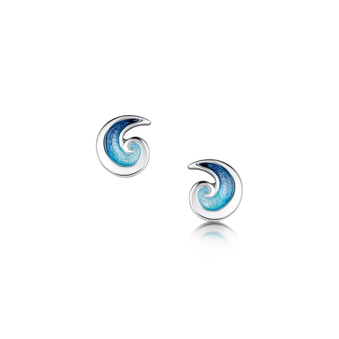 Breckon Small Stud Earrings in Pentland Enamel by Sheila Fleet Jewellery