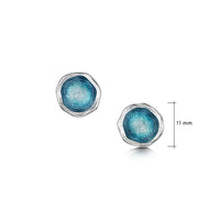 Lunar Small Sterling Silver Stud Earrings in Lichen Enamel by Sheila Fleet Jewellery