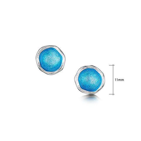 Lunar Bright Small Stud Earrings in Tropical Enamel