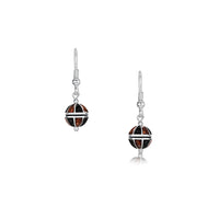 Kirkwall Ba' Drop Earrings in Dark Tan Enamel by Sheila Fleet Jewellery