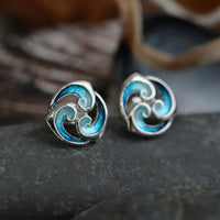Breckon Stud Earrings in Sterling Silver by Sheila Fleet Jewellery