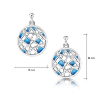 Creel Drop Earrings in Pentland Enamel by Sheila Fleet Jewellery