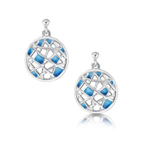 Creel Drop Earrings in Pentland Enamel by Sheila Fleet Jewellery