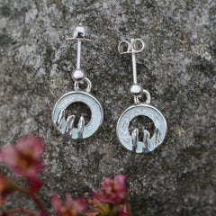 Orkney Spirit Drop Earrings in Dew Enamel by Sheila Fleet Jewellery