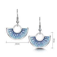 Runic 'Orkney Isles' Drop Earrings in Skaill Enamel by Sheila Fleet Jewellery