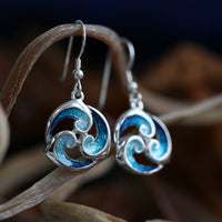 Breckon Drop Earrings in Sterling Silver by Sheila Fleet Jewellery