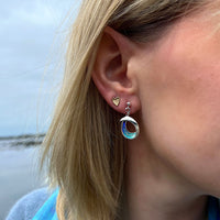 Sea & Surf Drop Earrings in Ocean Hue Enamel by Sheila Fleet Jewellery