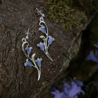 Bluebell Dress Drop Earrings in Sterling Silver by Sheila Fleet Jewellery