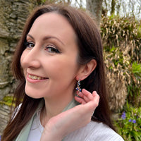 Bluebell Dress Drop Earrings in Sterling Silver by Sheila Fleet Jewellery