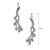 Sea Moss Dress Drop Earrings in Mill Sands Enamel by Sheila Fleet Jewellery