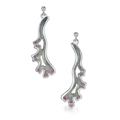 Sea Moss Dress Drop Earrings in Mill Sands Enamel by Sheila Fleet Jewellery