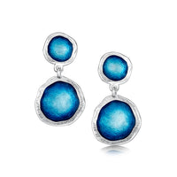 Lunar Bright Occasion Drop Earrings in Tropical Enamel by Sheila Fleet Jewellery