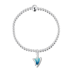 Sea Motion Stretch Bracelet in Tempest Enamel by Sheila Fleet