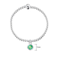 Lunar Stretch Bracelet in Spring Green Enamel