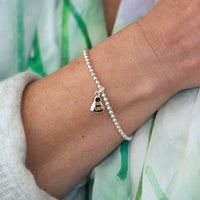 Bumblebee Enamel Stretch Bracelet in Sterling Silver by Sheila Fleet Jewellery