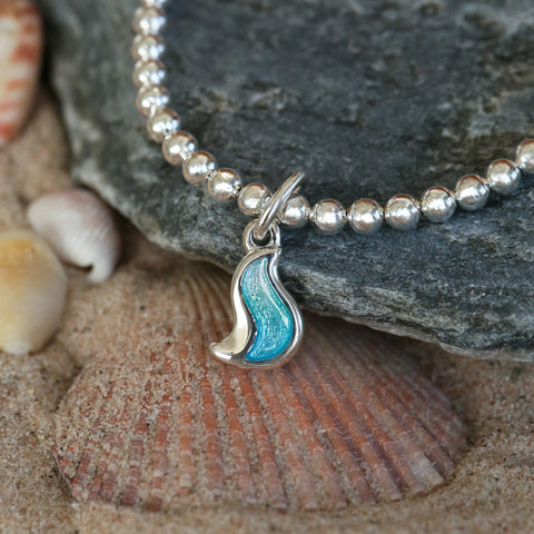 River Ripples Stretch Bracelet in Shallows Enamel by Sheila Fleet Jewellery