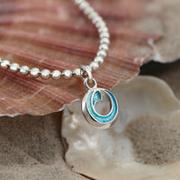 Atlantic Breaker Stretch Bracelet in Shallows Enamel by Sheila Fleet Jewellery