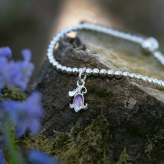 Bluebell Stretch Bracelet in Pinkbell Enamel by Sheila Fleet Jewellery