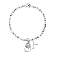 Wren Silver Stretch Bracelet in Summer Enamel By Sheila Fleet Jewellery