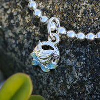 Wren Silver Stretch Bracelet in Summer Enamel by Sheila Fleet Jewellery
