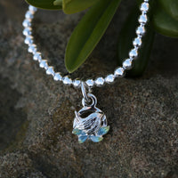 Wren Silver Stretch Bracelet in Summer Enamel by Sheila Fleet Jewellery