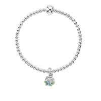Wren Silver Stretch Bracelet in Summer Enamel By Sheila Fleet Jewellery