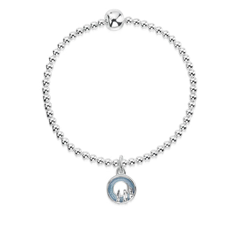 Orkney Spirit Stretch Bracelet in Blue Grey Enamel by Sheila Fleet Jewellery