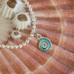 Skara Spiral Stretch Bracelet in Shallows Enamel by Sheila Fleet Jewellery