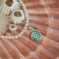 Skara Spiral Stretch Bracelet in Shallows Enamel by Sheila Fleet Jewellery