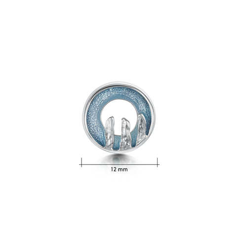 Orkney Spirit Lapel Pin in Blue Grey Enamel by Sheila Fleet Jewellery