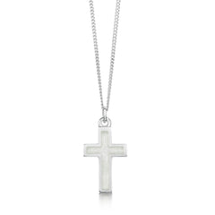 Halo Cross in Crystal Enamel by Sheila Fleet Jewellery