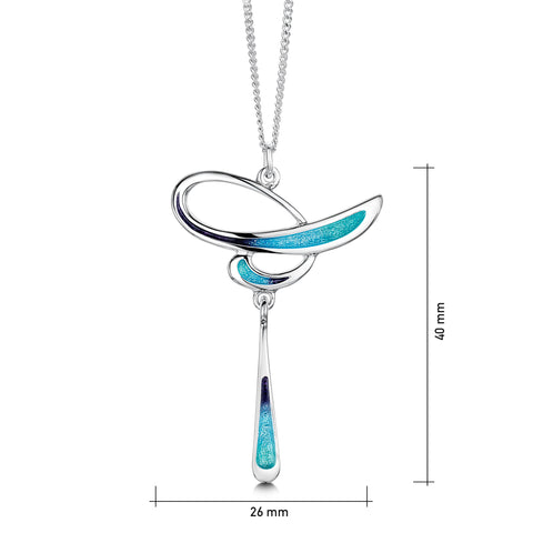 Scapa Flow Enamel Pendant in Sterling Silver by Sheila Fleet Jewellery