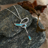 Scapa Flow Enamel Pendant in Sterling Silver by Sheila Fleet Jewellery