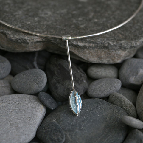Sands of Time Long Necklace in Ice Enamel by Sheila Fleet Jewellery