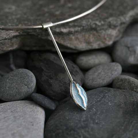 Sands of Time Long Necklace in Ice Enamel by Sheila Fleet Jewellery