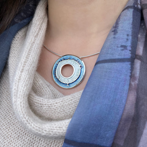 Skyran Occasion Necklace in Twilight Enamel by Sheila Fleet Jewellery