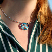 Breckon Enamel Necklace in Sterling Silver by Sheila Fleet Jewellery