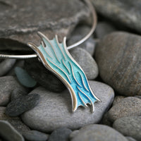 Sea Motion Occasion Necklace in Shallows Enamel by Sheila Fleet Jewellery