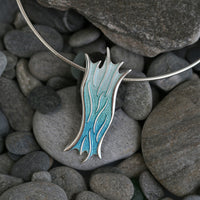 Sea Motion Occasion Necklace in Shallows Enamel by Sheila Fleet Jewellery