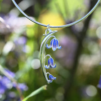 Bluebell 3-flower Dress Necklace in Sterling Silver by Sheila Fleet Jewellery