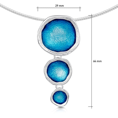 Lunar Bright Drop Necklace in Tropical Enamel by Sheila Fleet Jewellery