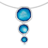 Lunar Bright Drop Necklace in Tropical Enamel by Sheila Fleet Jewellery
