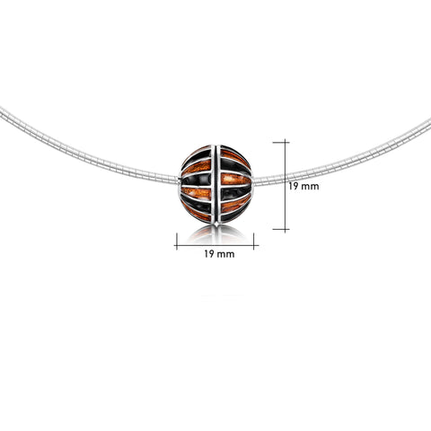 Kirkwall Ba' Dress Necklace in Light Tan Enamel by Sheila Fleet Jewellery