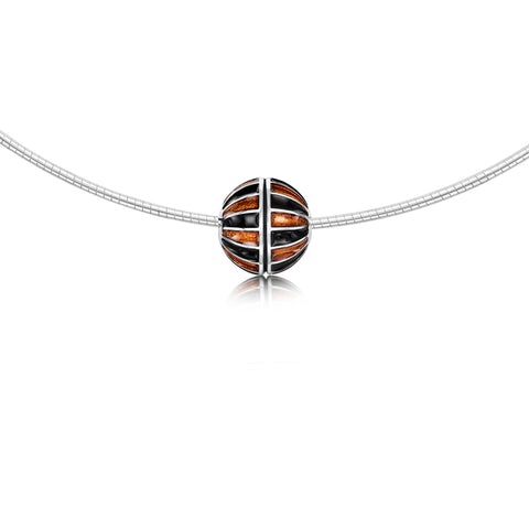 Kirkwall Ba' Dress Necklace in Light Tan Enamel by Sheila Fleet Jewellery
