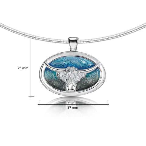 Highland Cow Necklace in Daylight Enamel by Shiela Fleet Jewellery