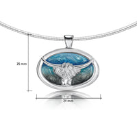 Highland Cow Necklace in Daylight Enamel by Shiela Fleet Jewellery