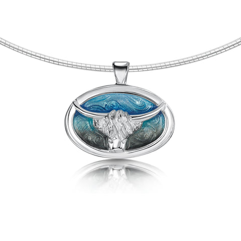 Highland Cow Necklace in Daylight Enamel by Shiela Fleet Jewellery